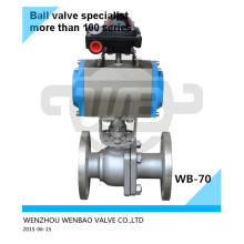 304L Air Actuated Two-Way Flange Ball Valve 11/2" 150#